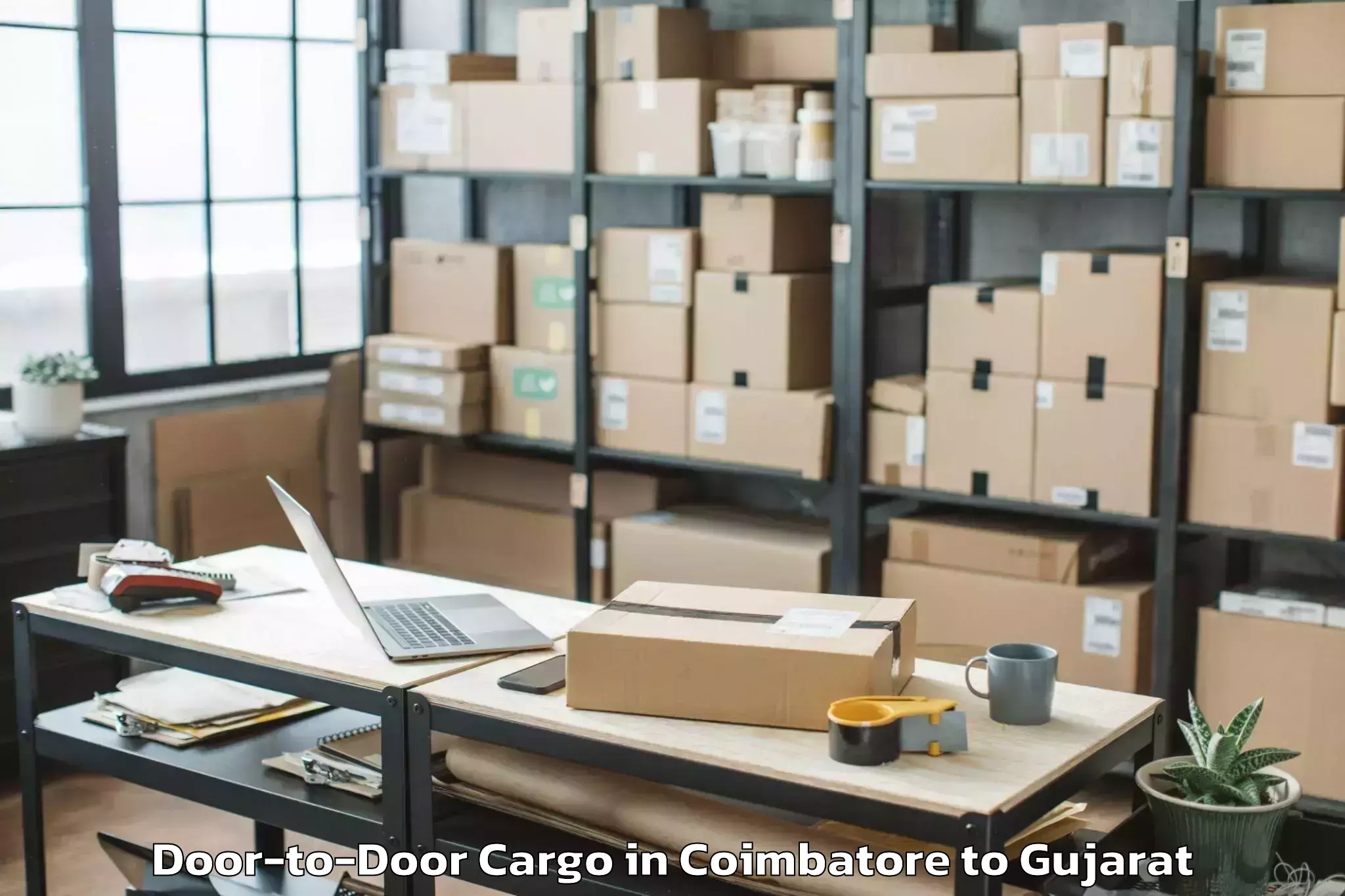 Top Coimbatore to Una Gir Somnath Door To Door Cargo Available